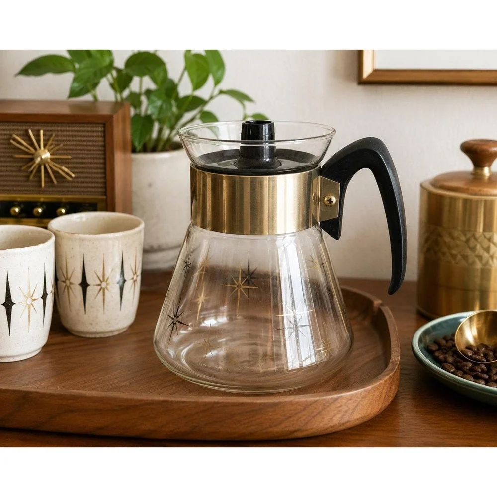 Vintage Atomic Starburst Coffee Carafe